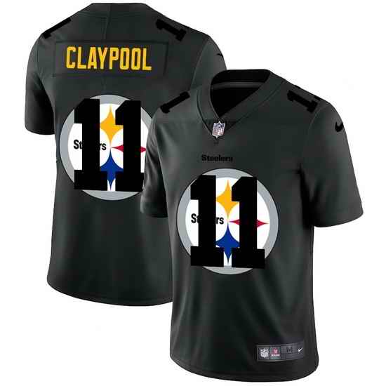 Pittsburgh Steelers 11 Chase Claypool Men Nike Team Logo Dual Overlap Limited NFL Jersey Black
